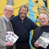 Chris Robinson and Bernard Mills launch their latest books at the Clovelly Bay Inn, with landlord Rod Hillman